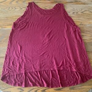 HELEN HSU earthy berry rayon/spandex A line tank top/XL